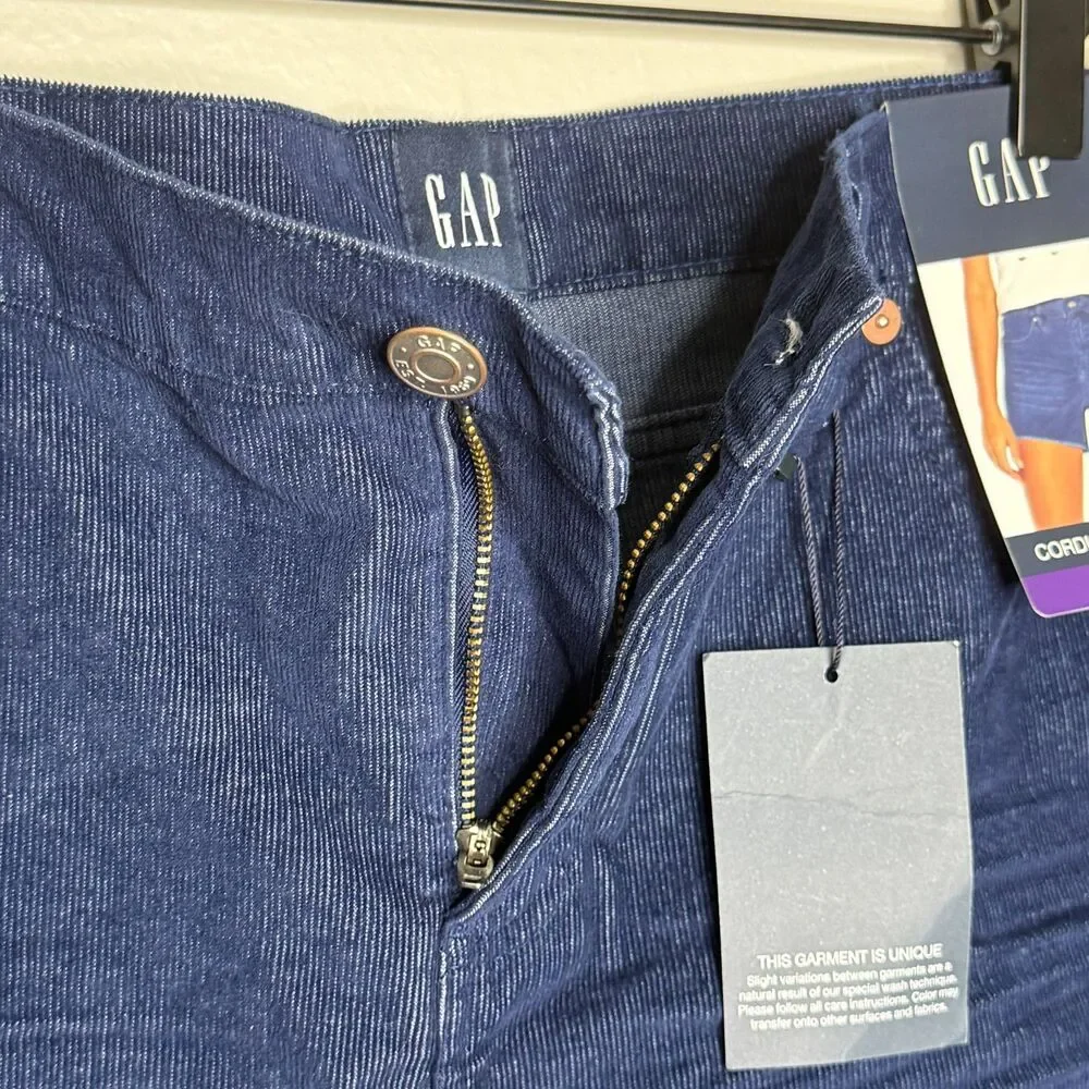 Gap Womens Corduroy Shorts 16 Blue Fringe Cowgirl Festival Summer‎ Nautical